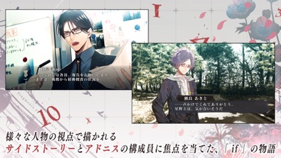 様々な人物の視点で描かれるサイドストーリーと、アドニス構成員に焦点を当てた「if」の物語の場面