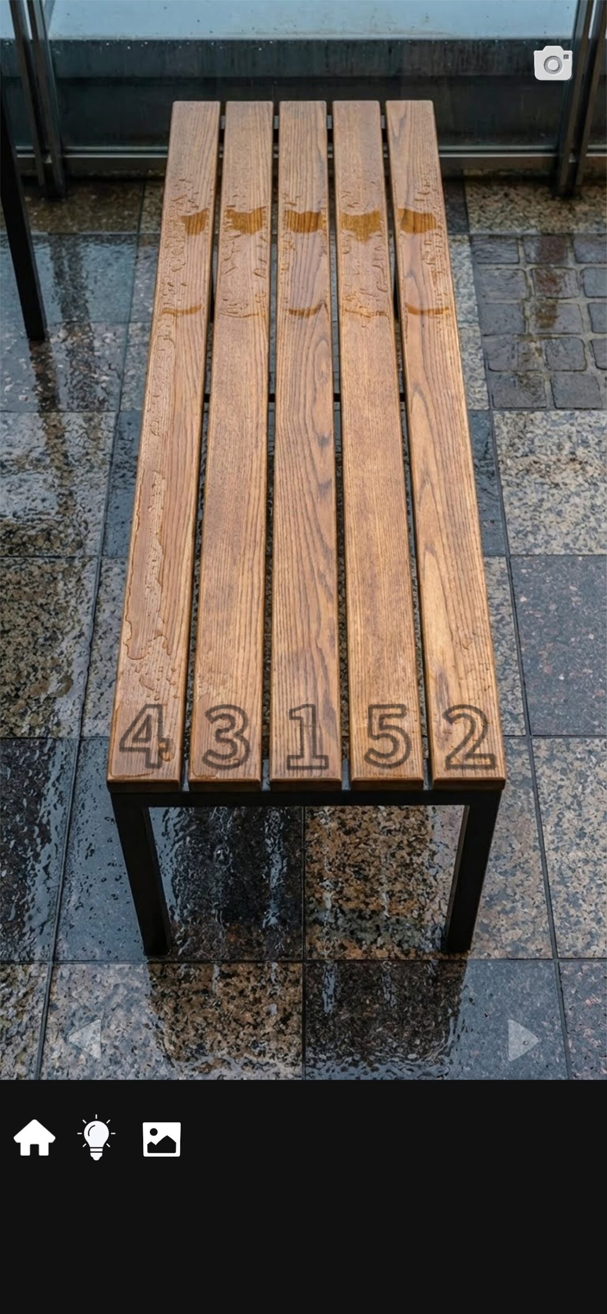 ベンチの数字を使う謎解き