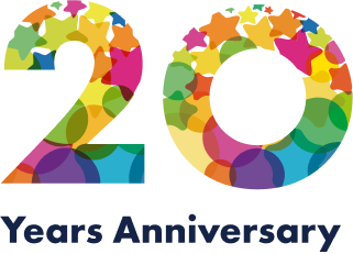 infoQの20周年(20 Years Anniversary)を示す公式ロゴ画像