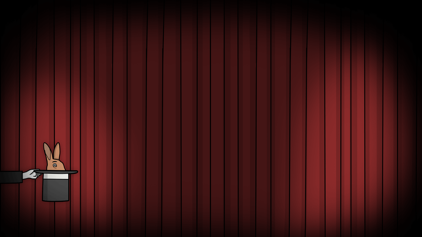 赤い緞帳の舞台演出イラスト