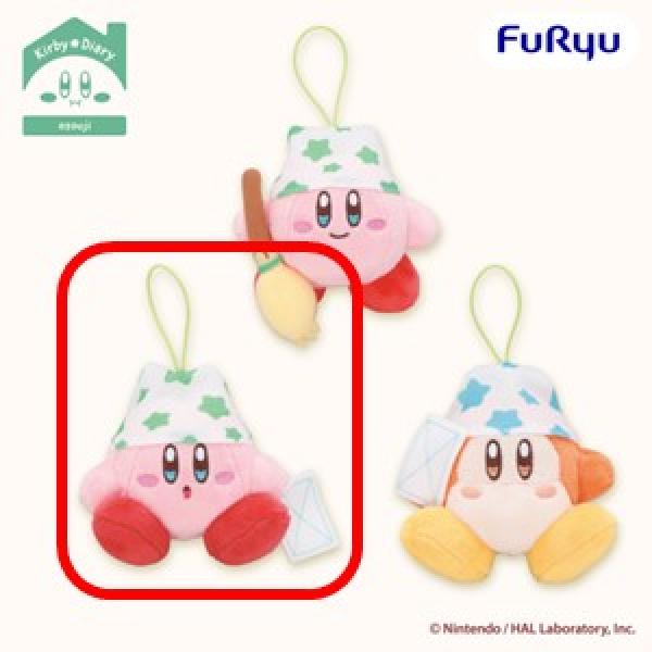 景品ラインナップの例。星のカービィのキャラクターがモチーフのマスコットぬいぐるみ