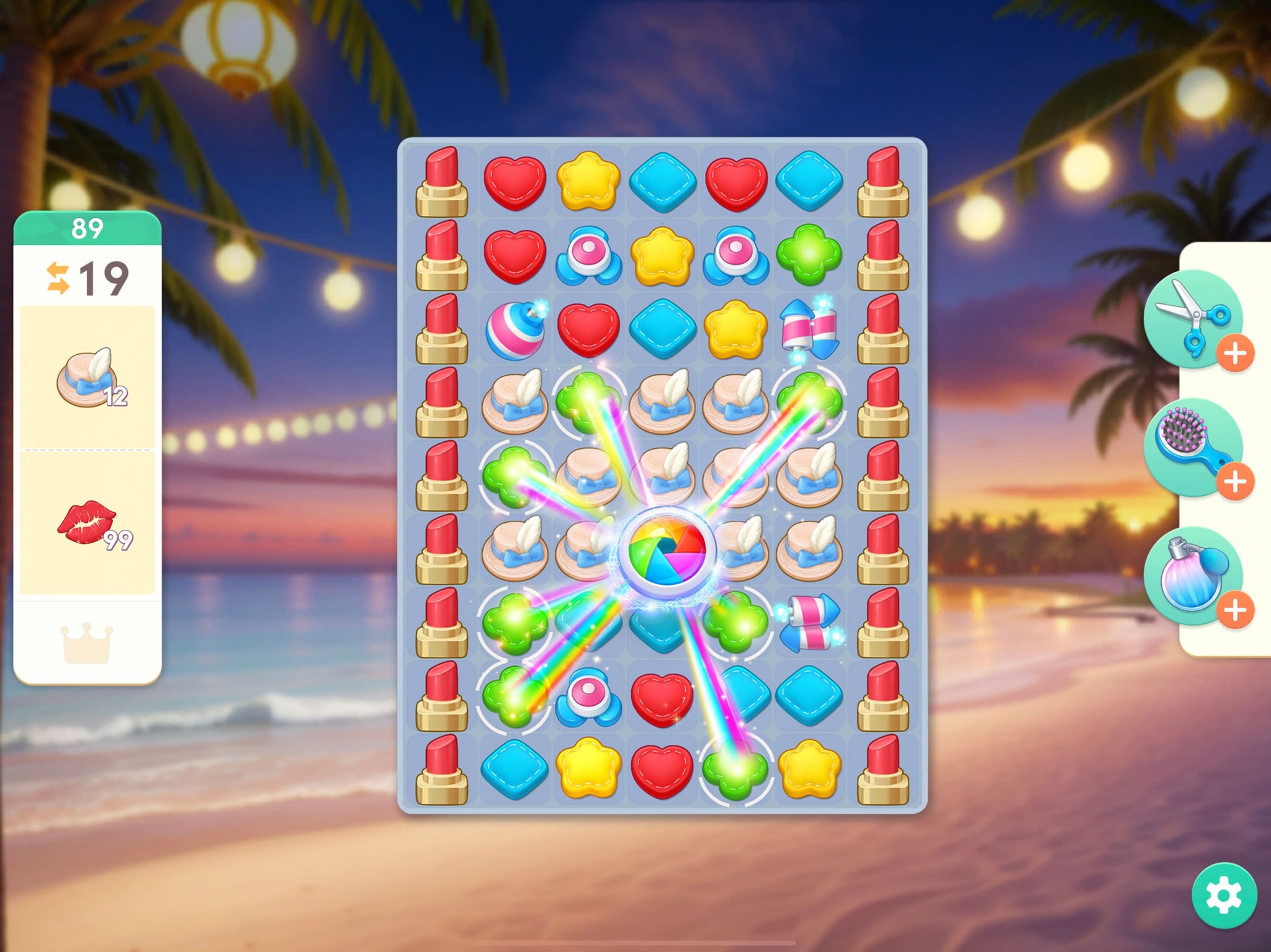 マッチ3パズルのゲーム画面