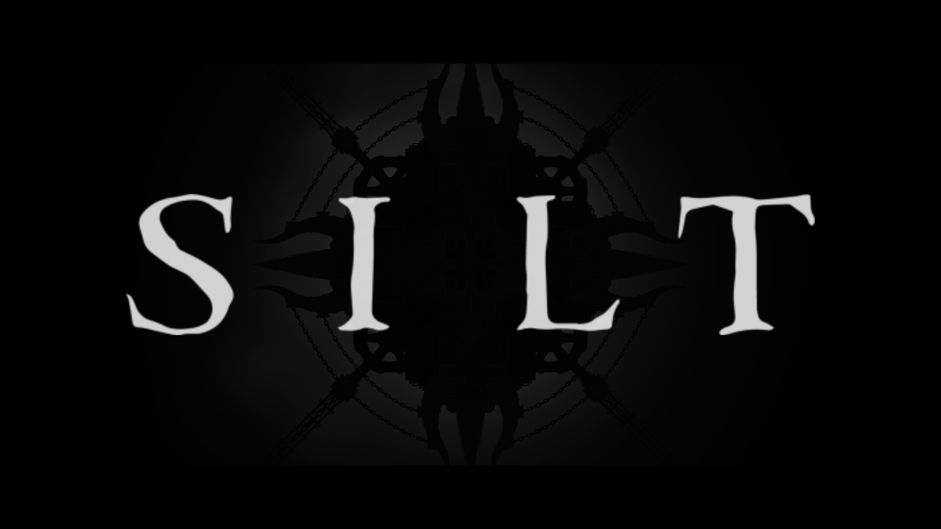 モノクロの「SILT」タイトルロゴと、鎖や祭壇のような紋様が浮かぶ公式画像